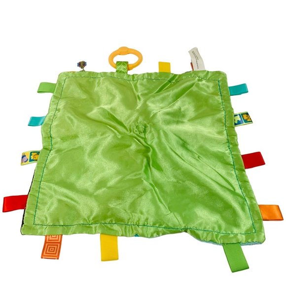 Mary Meyer Monkey Lovey Taggies Dazzle Dots Security Blanket Satin Lined 13.5" - Picture 4 of 12